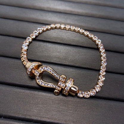 [Elitejewels]FORCE  HORSESHOE  DIAMOND TENNIS BRACELET