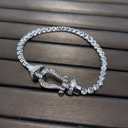 [Elitejewels]FORCE  HORSESHOE  DIAMOND TENNIS BRACELET