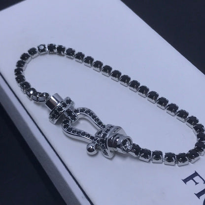 [Elitejewels]フォース ラージ ホースシュー フルダイヤモンド テニスブレスレット