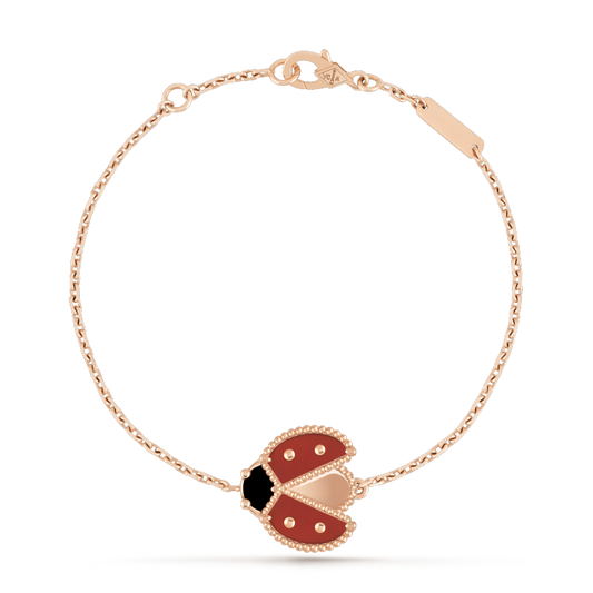 [Elitejewels]LUCKY SPRING 1 MOTIF PINK GOLD BRACELET