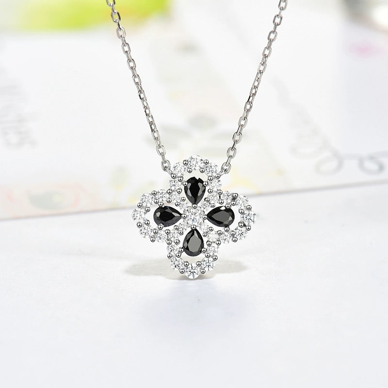 [Elitejewels]LOOP NECKLACE FULL MOTIF DIAMOND 16MM MULTIPLE COLORS