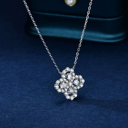 [Elitejewels]LOOP NECKLACE FULL MOTIF DIAMOND 16MM MULTIPLE COLORS