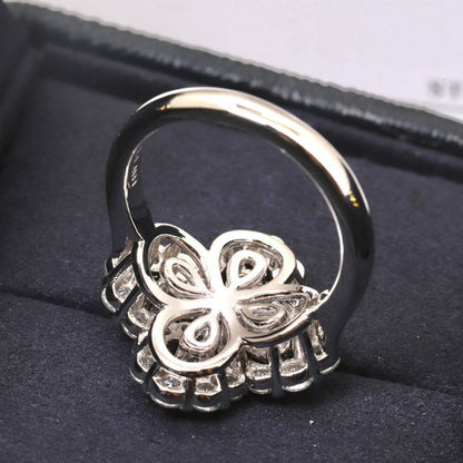 [Elitejewels]LOOP RING FULL MOTIF DIAMOND 16MM SILVE