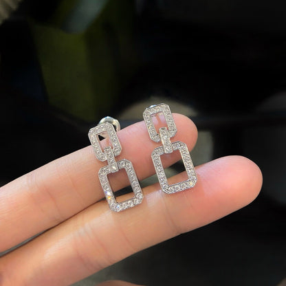 [Elitejewels]LINKS MEDIUM EARRINGS DIAMOND