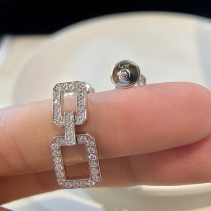 [Elitejewels]LINKS MEDIUM EARRINGS DIAMOND