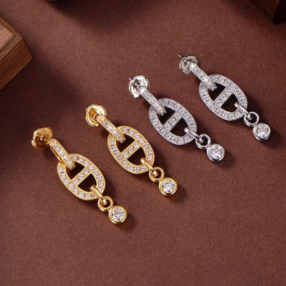 [Elitejewels]HM CHAINE DIAMOND EARRINGS