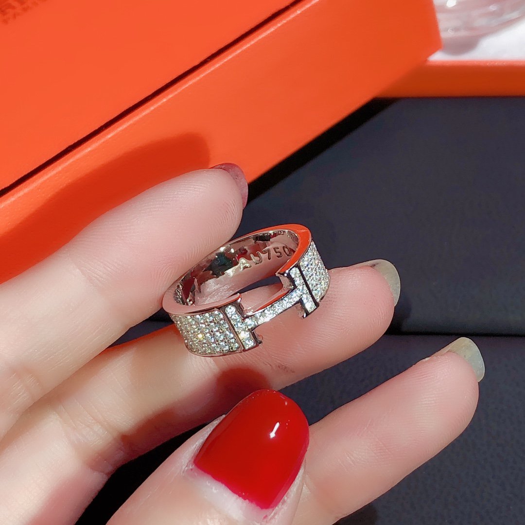 [Elitejewels]H RING VOLLER DIAMANT