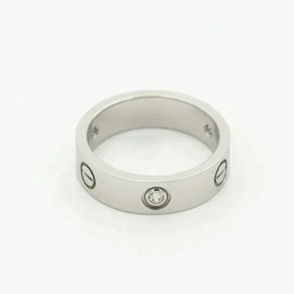 [Elitejewels]LOVE RING 5.5MM 3 DIAMONDS SILVER