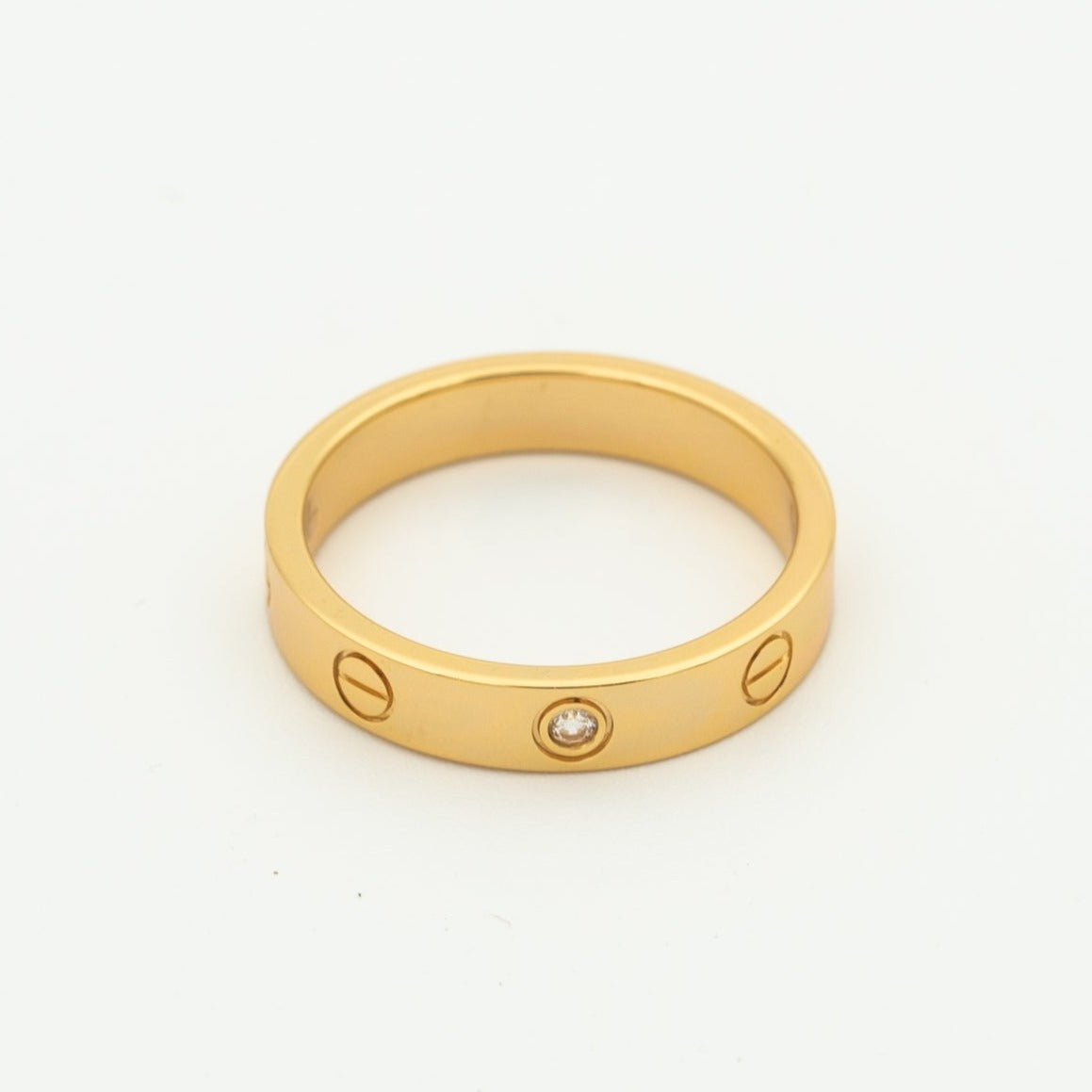 [Elitejewels] LIEBESRING 4MM 1 DIAMANT ROSGOLD