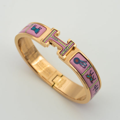 [Elitejewels]H ROSA GOLD ARMBAND ROSA KERAMIK