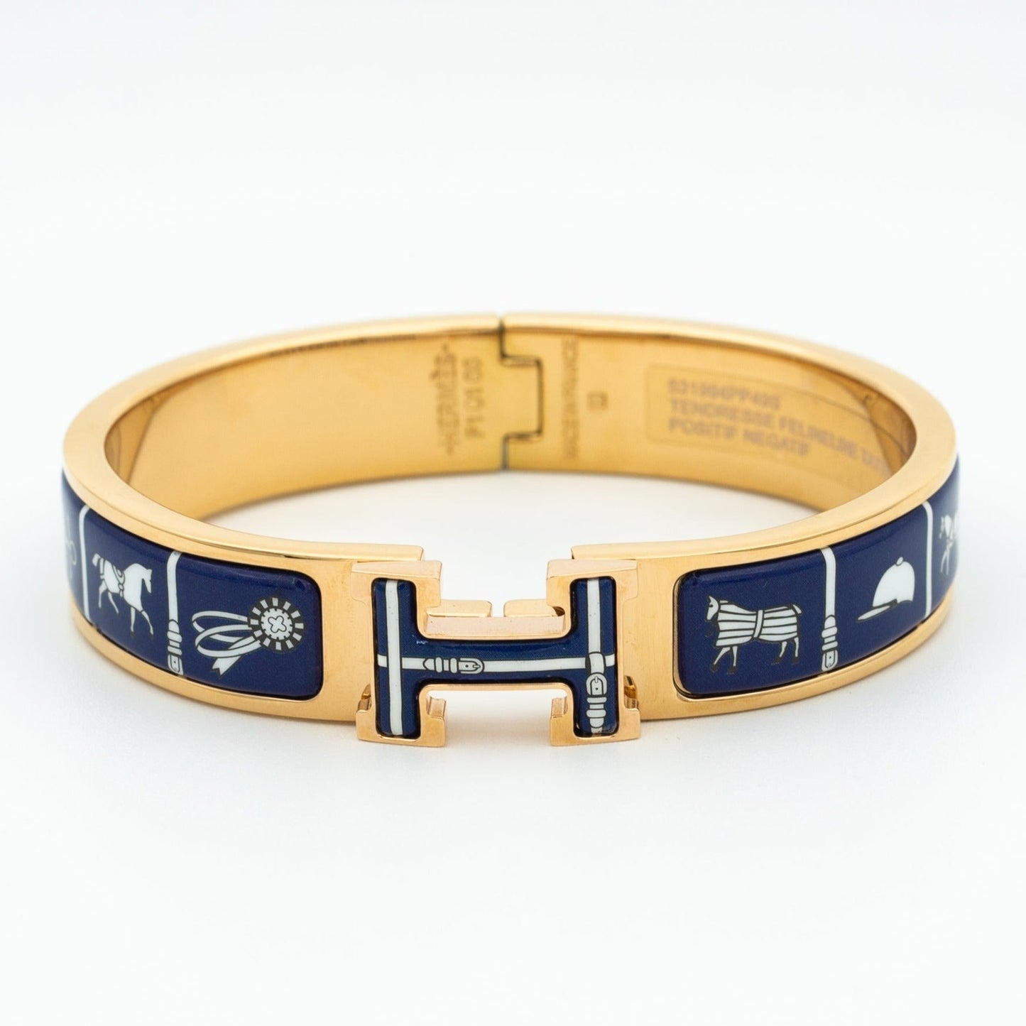 [Elitejewels]H BRACELET BLUE CERAMIC