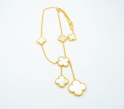 [Elitejewels]CLOVER MOTHER OF PEARL NECKLACE 6 MOTIF