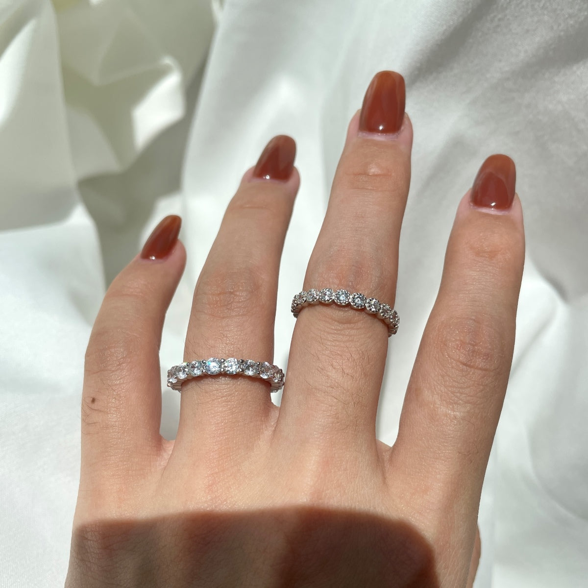 [Elitejewels]Sparkling Round Cut Tennis Ring