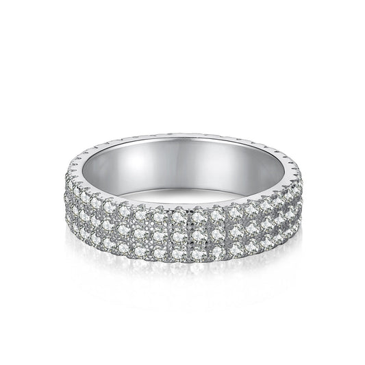 [Elitejewels]Zierlicher Tennisring mit Rundschliff