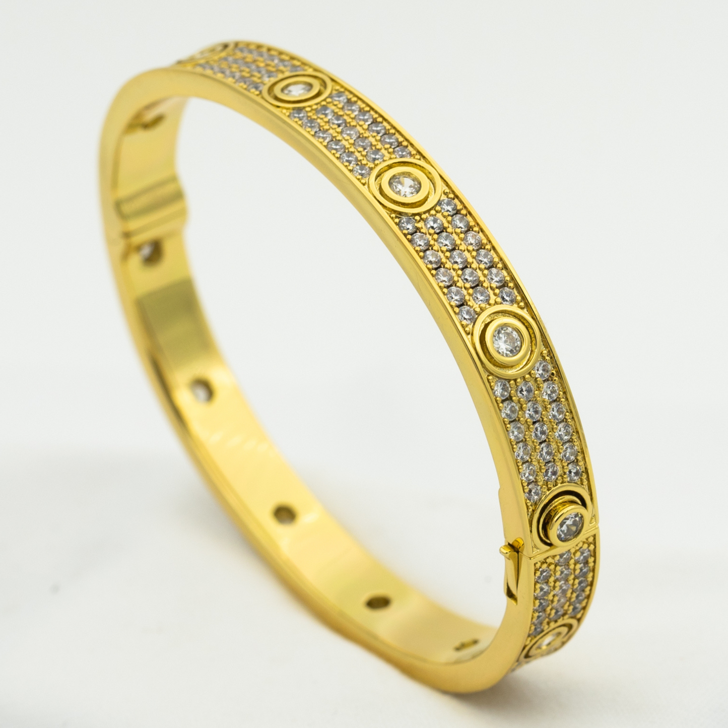 [Elitejewels]LOVE BRACELET 6.1MM DIAMOND-PAVED 10 BIG DIAMONDS