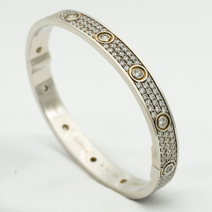 [Elitejewels]LOVE BRACELET 6.1MM DIAMOND-PAVED 10 BIG DIAMONDS