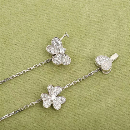 [Elitejewels]FRIVOLE SILVER 9 FLOWERS NECKLACE