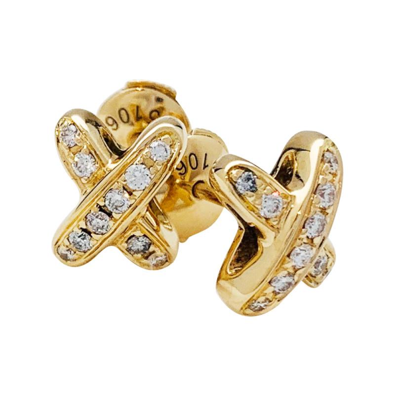 [Elitejewels]JEUX DE GOLD DIAMOND EARRINGS