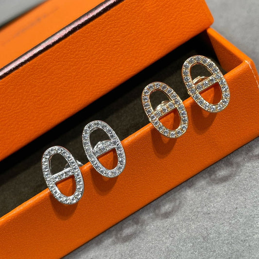 [Elitejewels]HM フルダイヤモンド ピッグノーズ スタッドピアス