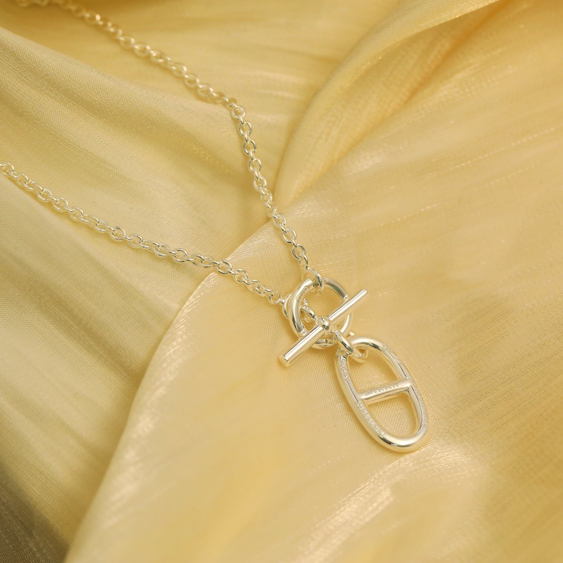 [Elitejewels]HM CHAINE D'ANCRE PENDANT NECKLACE STERLING SILVER