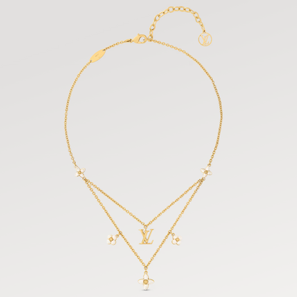 [Elitejewels]FLOWERGRAM GOLD MOP DOUBLE ROW NECKLACE