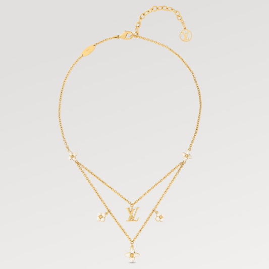 [Elitejewels]FLOWERGRAM GOLD MOP DOUBLE ROW NECKLACE