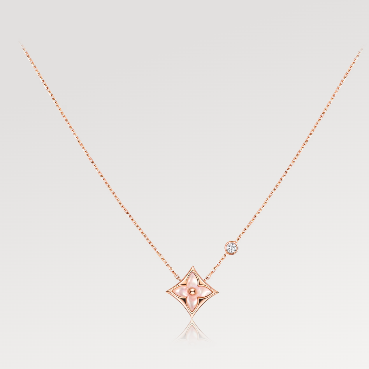 [Elitejewels] HALSKETTE AUS ROSA GOLD MIT 1 DIAMANT