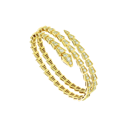 [Elitejewels]SERPENTI ARMBAND GOLD DIAMANT DOPPELREIHIG