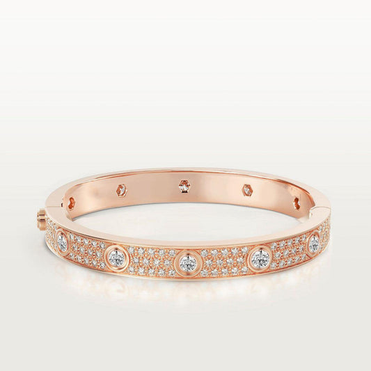 [Elitejewels]LOVE BRACELET 6.1MM DIAMOND-PAVED 10 BIG DIAMONDS