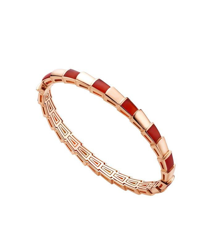 [Elitejewels]SERPENTI BRACELET PINK GOLD RUBELLITE