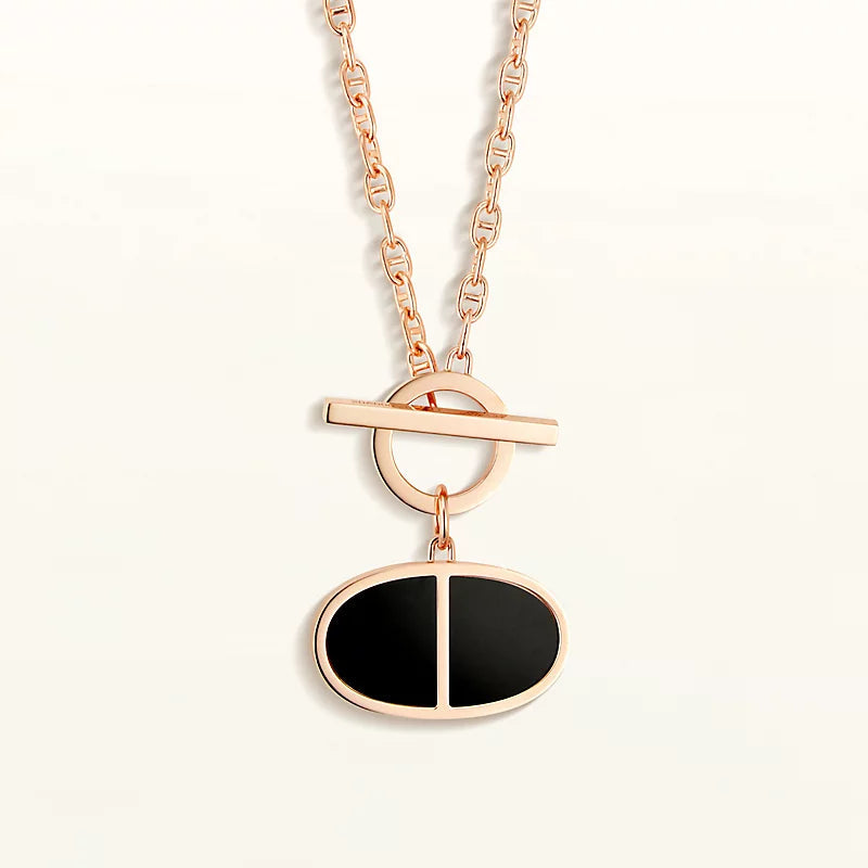 [Elitejewels]CHAINE VERSO BLACK CERAMIC NECKLACE