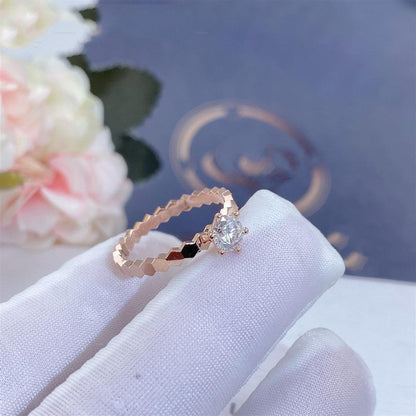 [Elitejewels] BIENENLIEBE RING ROSA GOLD 1 DIAMANT