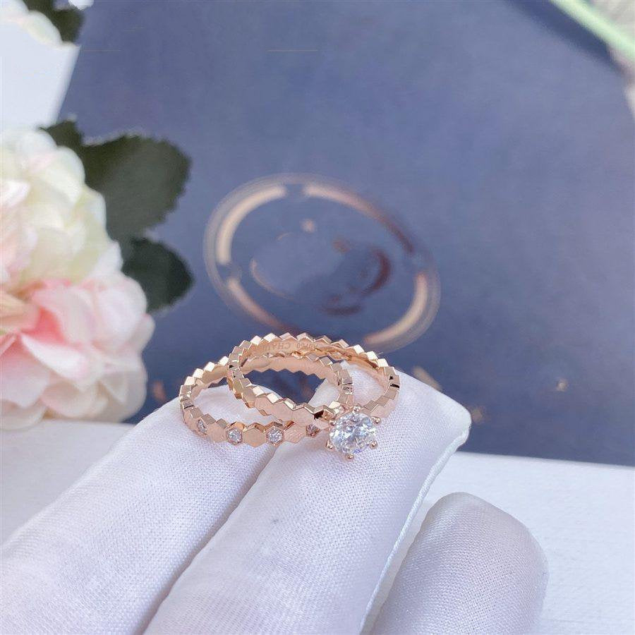 [Elitejewels] BIENENLIEBE RING ROSA GOLD 1 DIAMANT