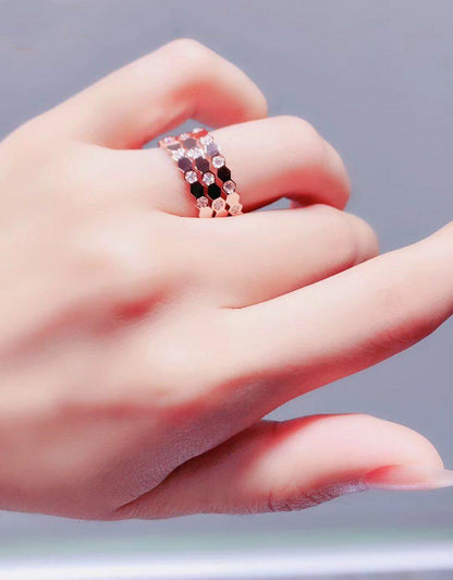 [Elitejewels]BEE LOVE RING PINK GOLD DIAMOND