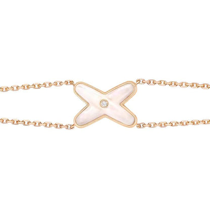 [Elitejewels]JEUX ARMBAND WEISSES MOP ROSA GOLD 1 DIAMANT