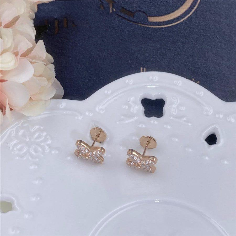 [Elitejewels]JEUX DE PINK GOLD DIAMOND EARRINGS