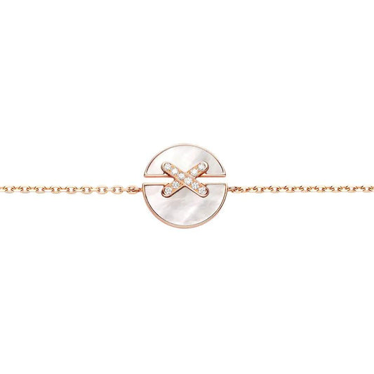 [Elitejewels]JEUX DE ARMBAND MOP ROSA GOLD DIAMANTEN