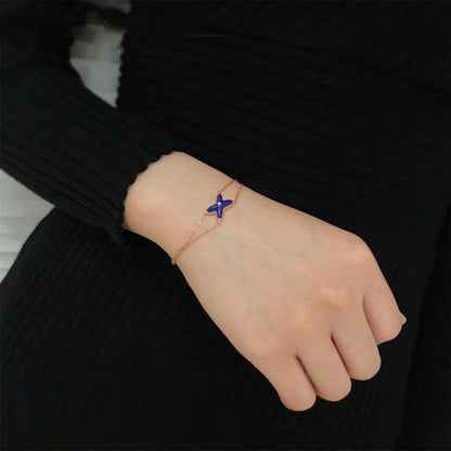 [Elitejewels]Hollow Design Four-Leaf Clover Flower Shape Ring