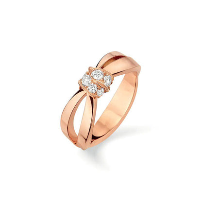 [Elitejewels]LIENS RING PINK GOLD DIAMOND