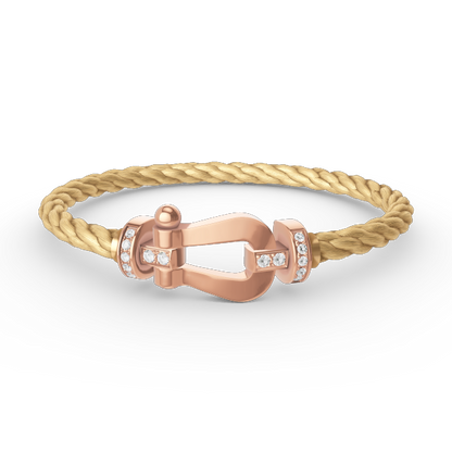 [Elitejewels]FORCE GROSSES HUFEISEN-HALBDIAMANTARMBAND ROSÉGOLD