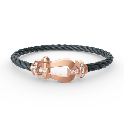 [Elitejewels]FORCE GROSSES HUFEISEN-HALBDIAMANTARMBAND ROSÉGOLD