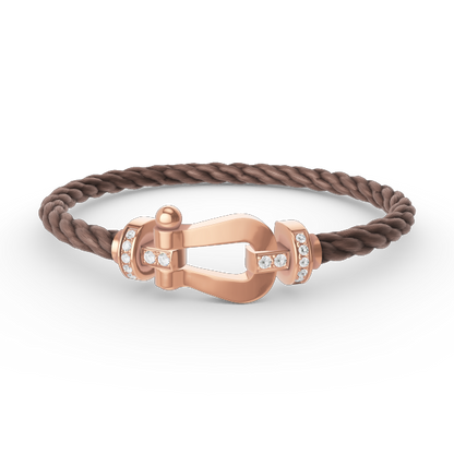 [Elitejewels]FORCE GROSSES HUFEISEN-HALBDIAMANTARMBAND ROSÉGOLD