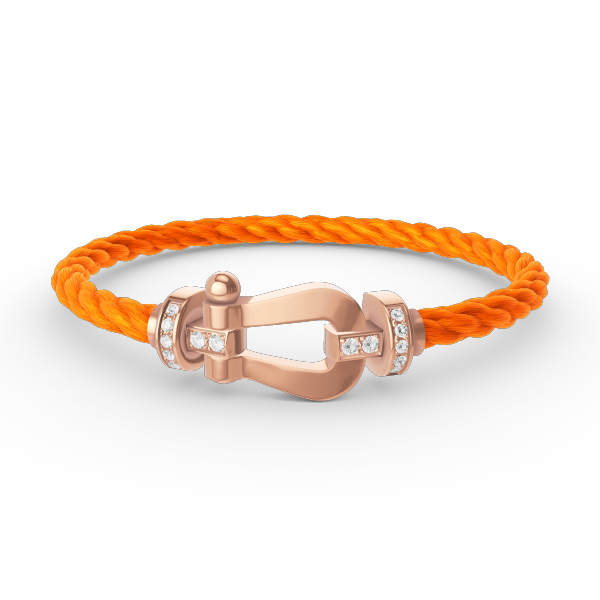 [Elitejewels]FORCE GROSSES HUFEISEN-HALBDIAMANTARMBAND ROSÉGOLD