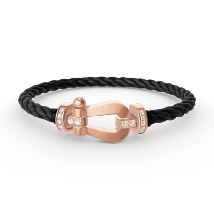 [Elitejewels]FORCE GROSSES HUFEISEN-HALBDIAMANTARMBAND ROSÉGOLD