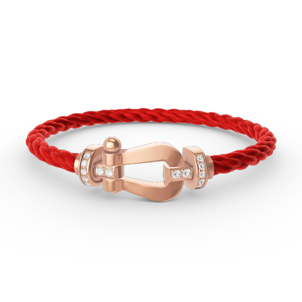 [Elitejewels]FORCE GROSSES HUFEISEN-HALBDIAMANTARMBAND ROSÉGOLD