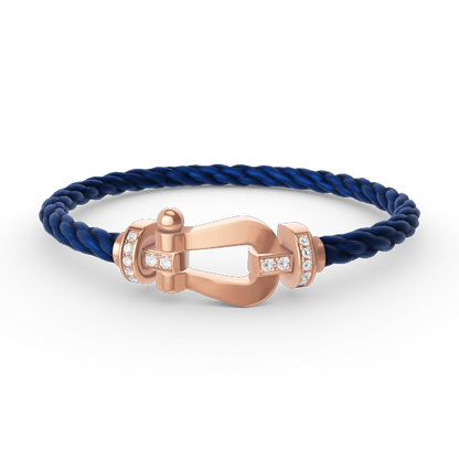 [Elitejewels]FORCE GROSSES HUFEISEN-HALBDIAMANTARMBAND ROSÉGOLD