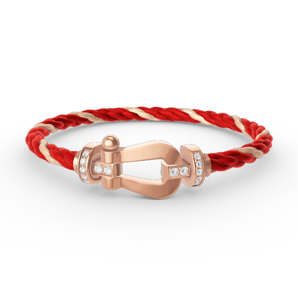 [Elitejewels]FORCE GROSSES HUFEISEN-HALBDIAMANTARMBAND ROSÉGOLD