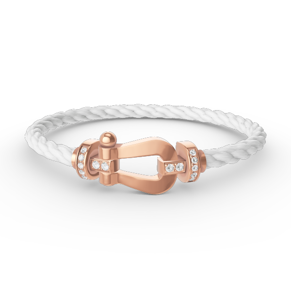 [Elitejewels]FORCE GROSSES HUFEISEN-HALBDIAMANTARMBAND ROSÉGOLD