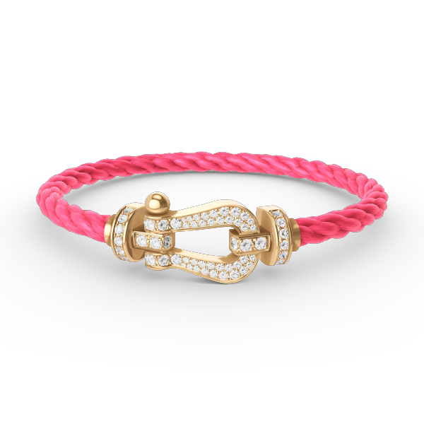 [Elitejewels]FORCE LARGE HORSESHOE FULL DIAMOND BRACELET GOLD