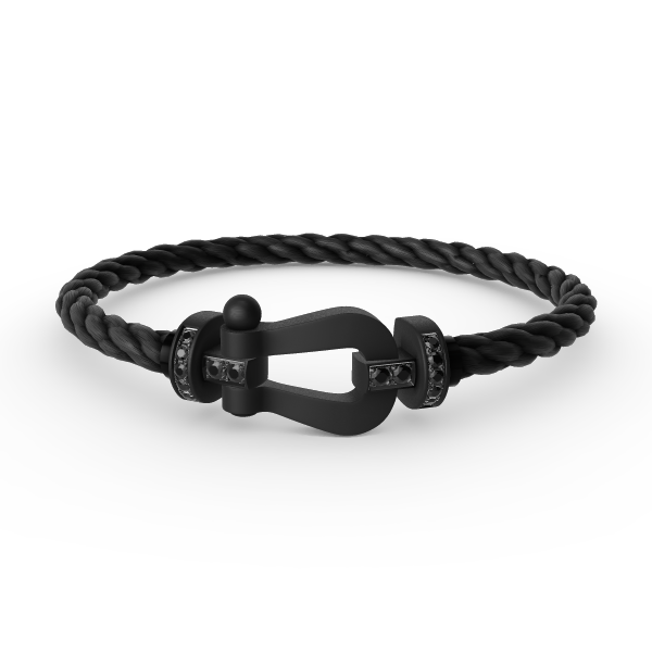 [Elitejewels]FORCE LARGE SERIES HORSESHOE BLACK SAMURAI BRACELET